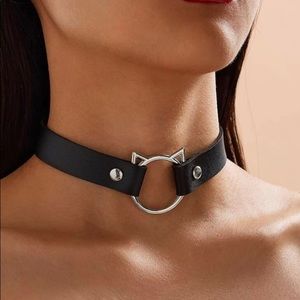 {NEW} Women’s Kitty Cat Choker Necklace Black